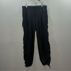 Athleta Black Ruched Jogger Pants Size 12 Tall